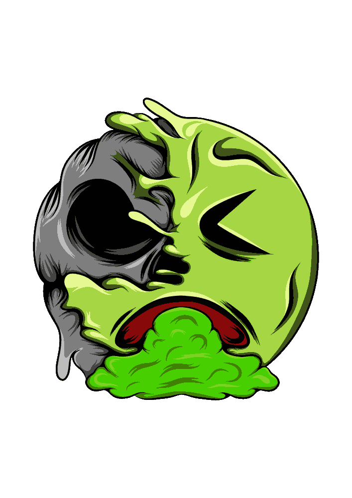 MELTING EMOJI SKULLS